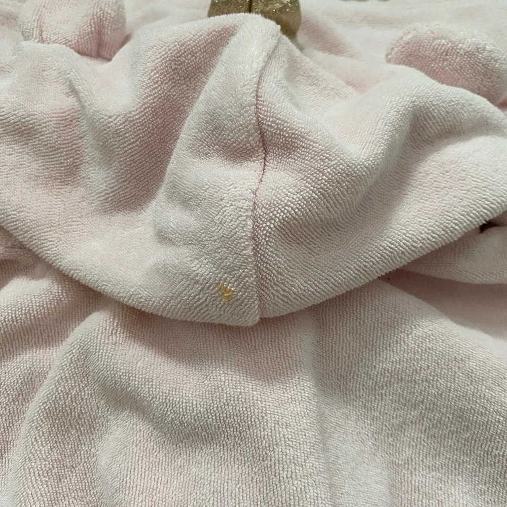 Gap Terry Pink Hooded Unicorn Romper - 12-18 months